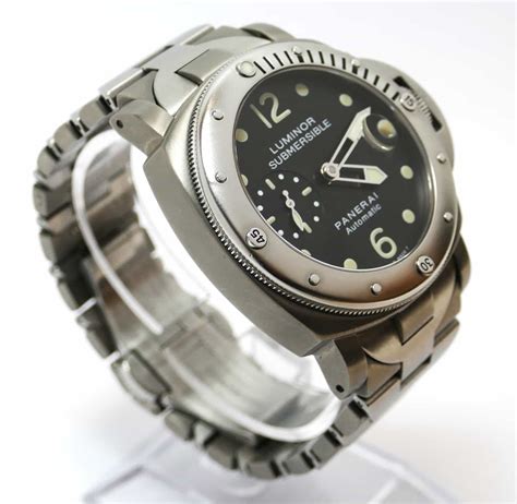 panerai submersible titanium steel pam 106|Panerai Luminor Submersible PAM00106 PAM106 Automatic .